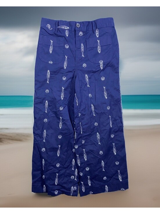 Free Assembly Pants - Free Assembly Women’s High Rise Pleated Wide Leg Cropped Pants, Navy, Size L